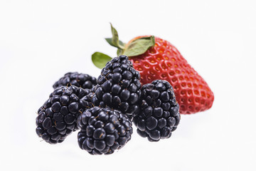 Blackberry and Strawberry Fruit