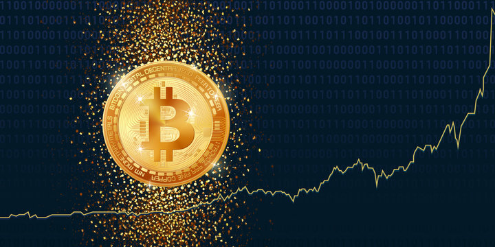 golden bitcoin background