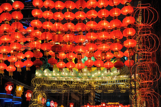 Beautiful colorful lanterns for celebrating Chinese New Year