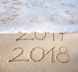 New Year 2018 is coming concept.