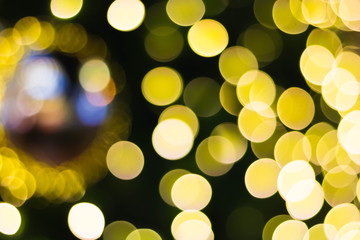 Christmas blur light bokeh abstract background.