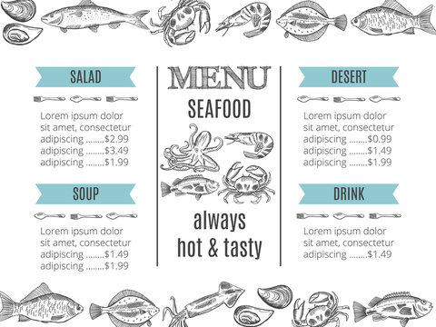  illustration of restaurant menu
