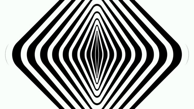 Abstract CGI motion graphics and animated background with white and black rounded figures.