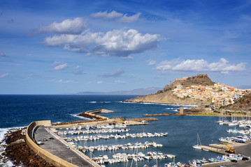 Hafen Bucht Castelsardo Mole