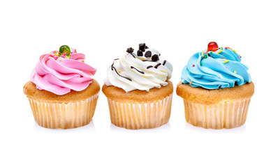 cupcakes isolated on white background