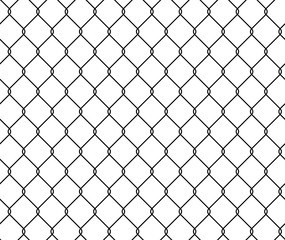 Seamless texture metal wire fence, vector illustration grid template.