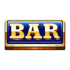 Bar icon isolated on white background. Vector illustration