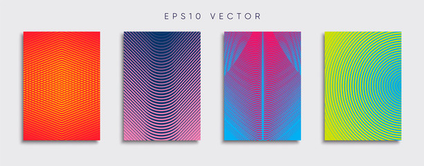 Vector cover designs. Future Poster template. Smartphone modern background set.