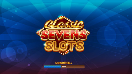 Loading screen for slots game. Vector illustration