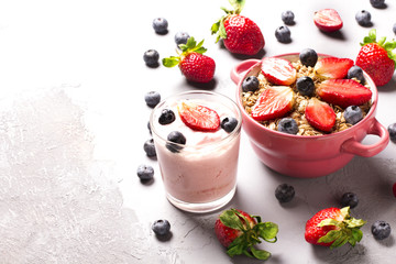 Delicious breakfast on table