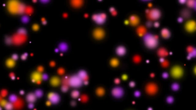 Blurry dots in pattern. Abstract background animation with moving round shapes. 