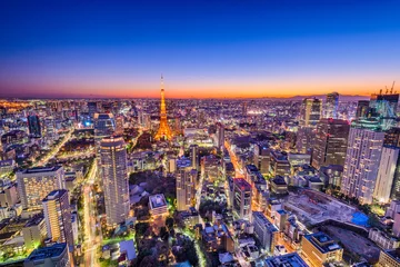 Fototapete Stadtbild von Tokio, Japan © SeanPavonePhoto