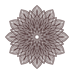 Mandala Ornament Yoga Beauty Spa Henna Logo Vector