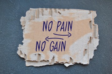 No pain, no gain - obrazy, fototapety, plakaty