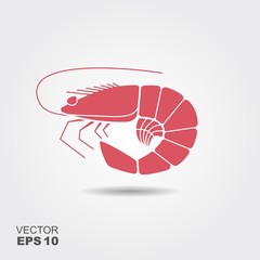 Shrimp Flat Icon