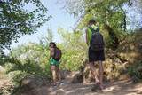Adventure, travel, tourism, active rest, hike and people friendship concept