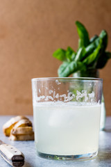 Organic Ginger Ale Soda (Tonic) in Glass Ready to Drink
