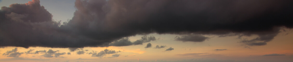 Dramatic and colorful sky at sunset