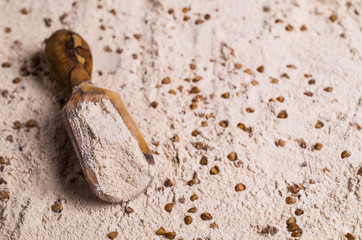 Flour from buckwheat grains