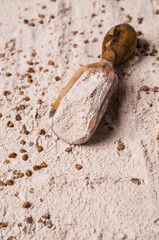 Flour from buckwheat grains