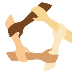 Team Zusammenhalt Flat Design Icon