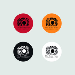 The set of the logos for photographers, style for ladies
