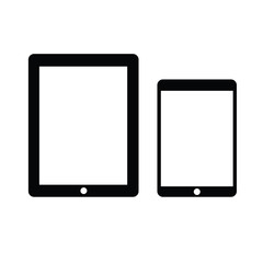 Set of tablet flat design vector