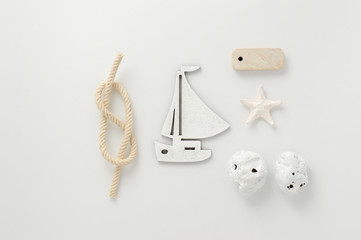 White ocean items.