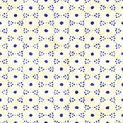 Native batik seamless watercolor artistic boho style colorful square pattern.