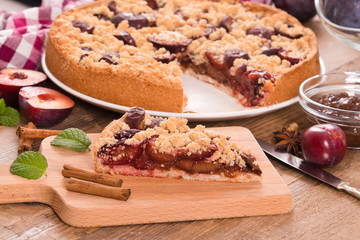 Plum tart. 