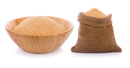 Brown sugar isolated on white background
