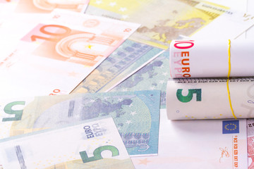 Money Banknotes in Consuming Concept