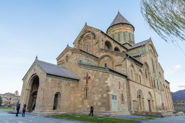 Fototapeta na wymiar Svetitskhoveli Cathedral is an Eastern Orthodox cathedral located in Mtskheta, Georgia, Svetitskhoveli is recognized by UNESCO as a World Heritage Site.