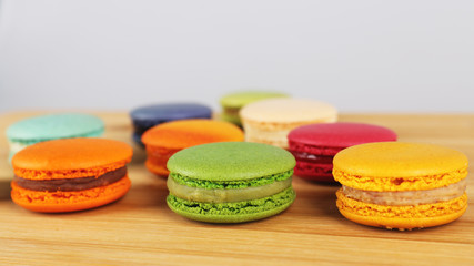 Tasty delicious macaroons biscuits