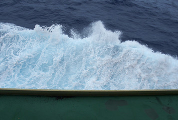 Raging sea waves