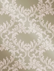Baroque pattern shiny background Vector. Vintage ornament decor textures