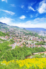 Beautiful view of the city of Sarajevo, Bosnia and Herzegovina