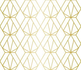 Luxury Geometric Pattern. Seamless Vector Lines. Golden Look.