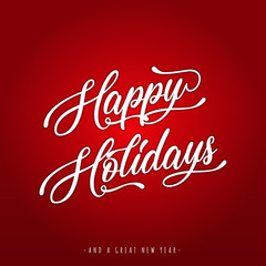 Happy Holidays Lettering Greeting Card
