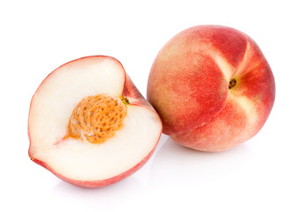 Peach isolated on white background