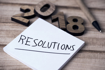 text 2018 resolutions in a note