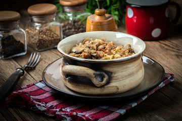 Traditional polish sauerkraut (bigos).