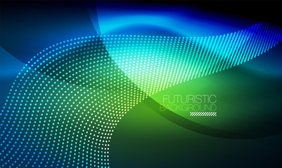 Obraz premium Smooth neon wave