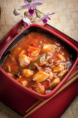 Chinese chicken with vegetables.