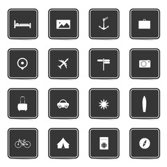 icon travel sign set illustration