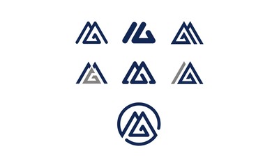 m MGemblem symbol icon vector logo