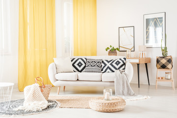 Pillows with geometric pattern