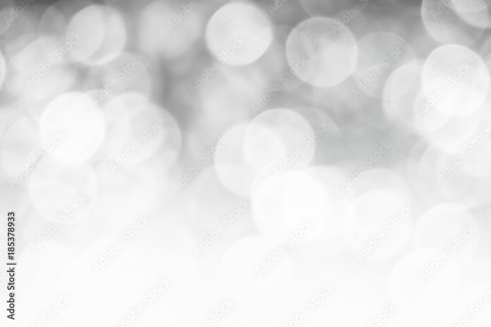 Poster white gray bokeh background abstract blurred concept copy space shiny blurred lights ,christmas back