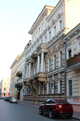 Old town street with beautiful architecture
