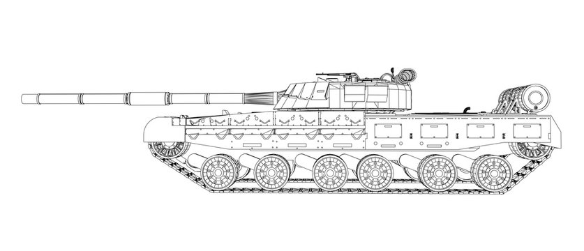 Blueprint of realistic tank